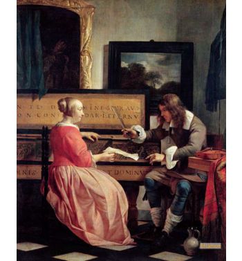 A Man And A Woman Seated By A Virginal C1665