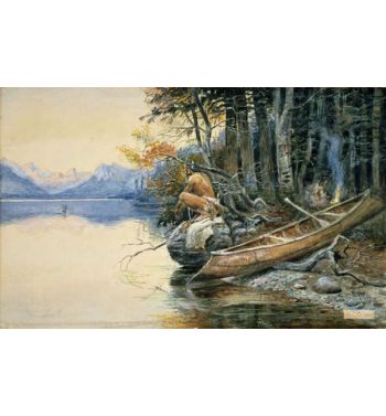A Camp Site By The Lake, 1908