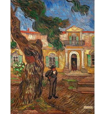 Pine Trees With Figure In The Garden Of Saint Paul Hospital 