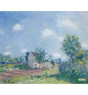Spring Landscape Path Near Moret Sur Loing