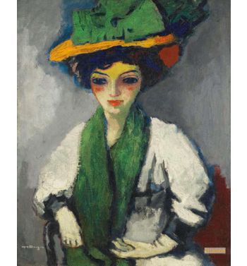 Woman With Green Hat