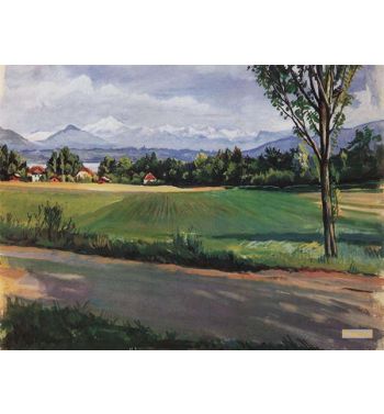 Swiss Landscape Near Geneva 1951