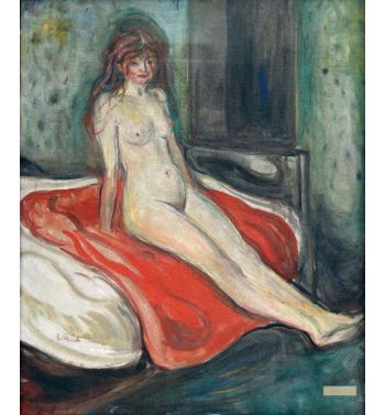 Street Nude Girl On Red Cloth