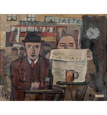 Coffee Table With Man Reading