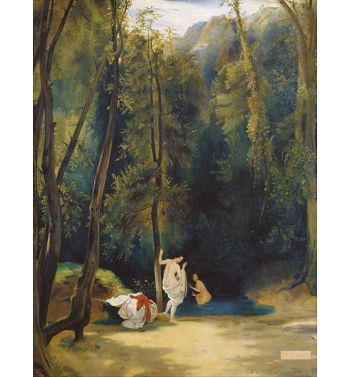 Woman Bathing In The Park Of Terni