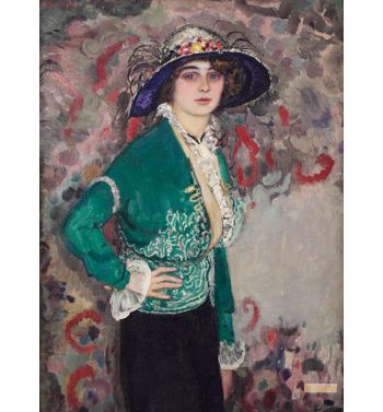 A Portrait Of A Lady With A Hat