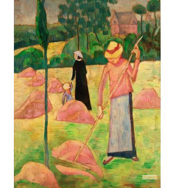 Woman With Rake