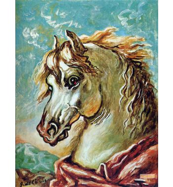 White Horse S Head with Mane in the Wind