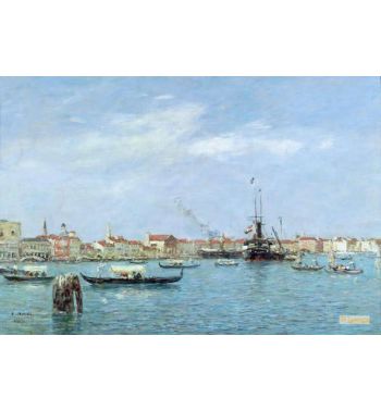 Venice The Grand Canal Austrian Steamship 1895