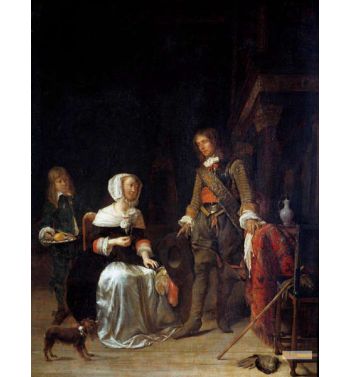 A Soldier Visiting A Young Girl
