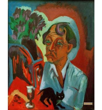 The Painter Stirner With Cat