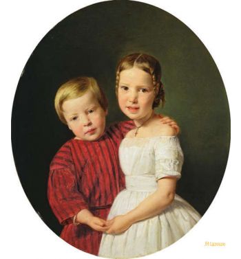 Portrait Of Two Children 1844