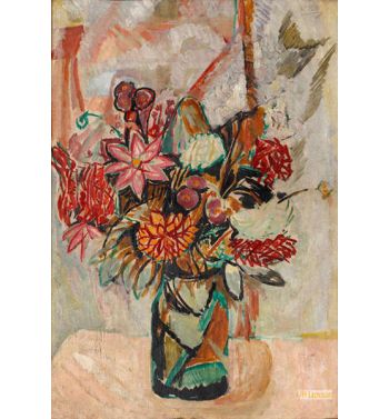 Still Life Of Chrysanthemums And Begonias, 1912