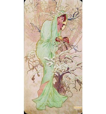 The Seasons Winter Vintage Poster
