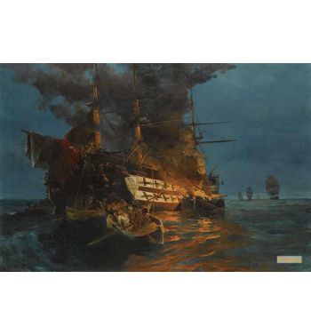 The Burning Of A Turkish Frigate