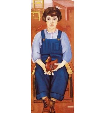 Seated Girl With Duck