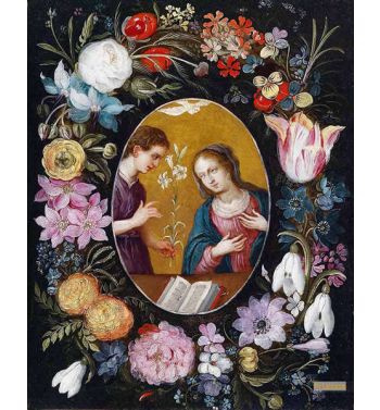 Annunciation In A Flower Garland