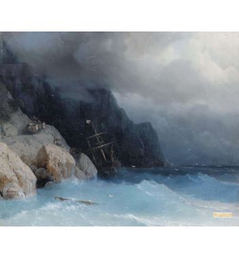 Survivors Of A Shipwreck On A Rocky Path