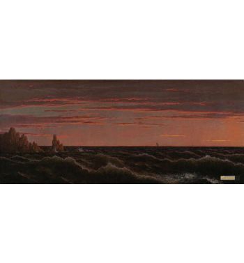 Sunset On The Rocks Newport 1861