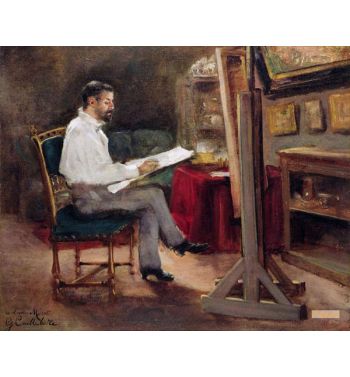 The Artist Morot In His Studio C1874