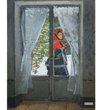 The Red Kerchief Portrait Of Mrs. Monet 1873