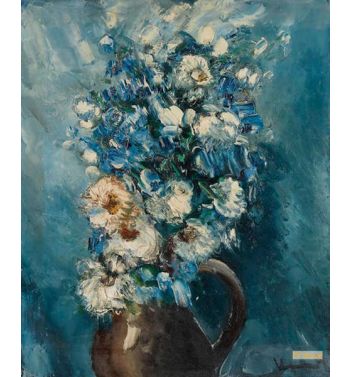 Bouquet Of Daisies And Blueberries
