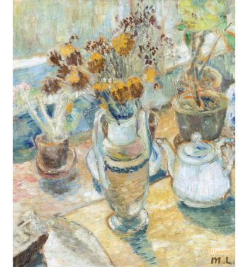 Still Life with Flowers and Dishes
