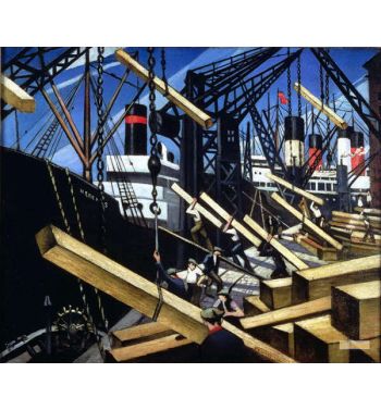 Loading Timber Southampton Docks 1916 17