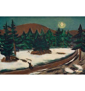 Lunar Landscape In The Mountains With Snow