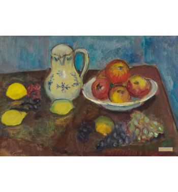 Pitcher And Lemon Fruit Cut