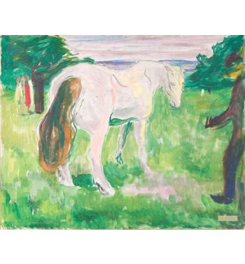 White Horse In A Green Meadow, 1910S