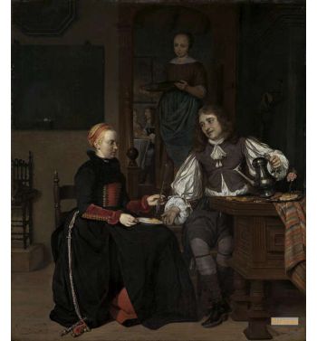 Young Couple At Breakfast