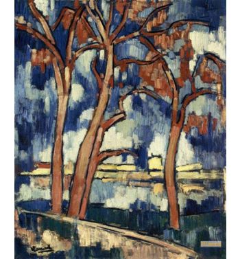 Landscape With Red Trees Chatou