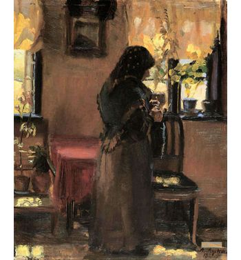 An Old Woman In Her Room