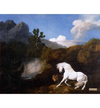 Horse Frightened By A Lion 