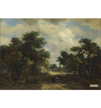 A Road Winding Past Cottages