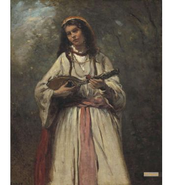 Gypsy Girl With Mandolin c1870