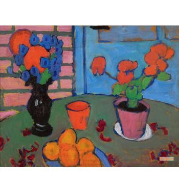 Stillleben Mit Blumen Und Orangen 1909