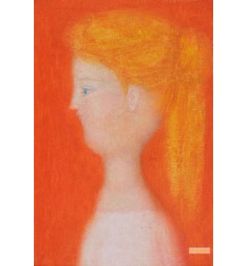 Profilo Su Fondo Rosso