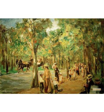 Alley In The Tiergarten With Walkers And Carriage