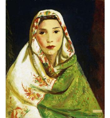 Mexican Girl With Oriental Scarf 1916