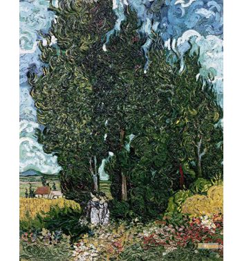 Cypresses With Two Female Figures