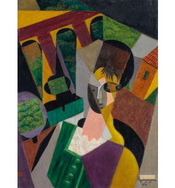 Woman And Landscape With Lacqueduc