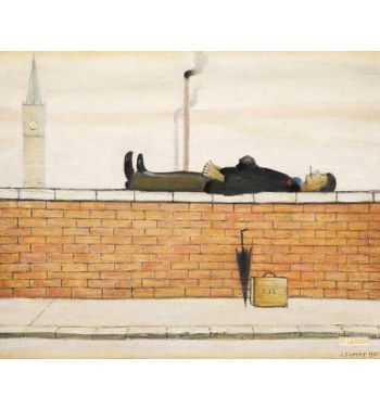 Man Lying On A Wall