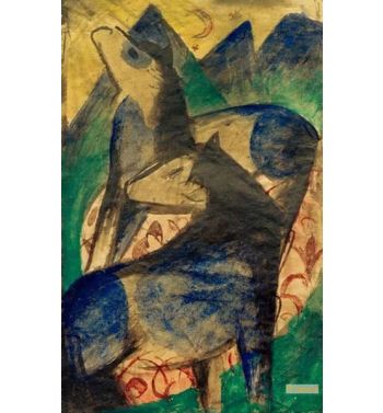 Two Blue Horses