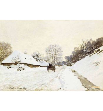 Cart On The Snow Covered Road With Saint-Simeon Farm