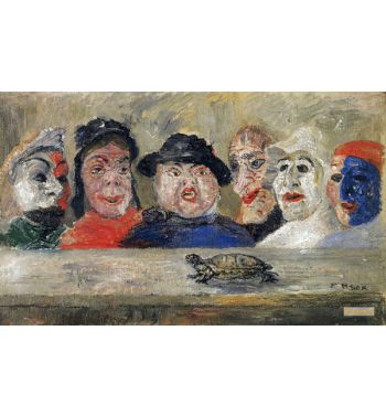 Masks Looking At A Tortoise 1894