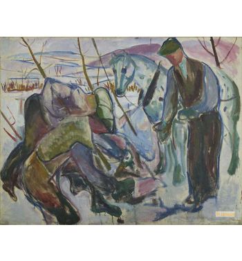 Workers And Horse, 1920S