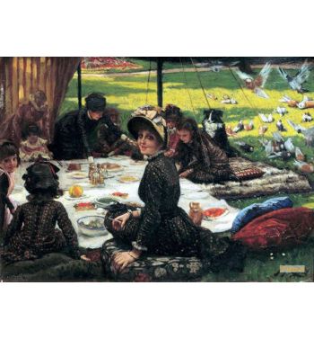 Breakfast On The Grass Family Picnic Scene