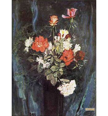 Still Life With Red And White Roses, C, 1935